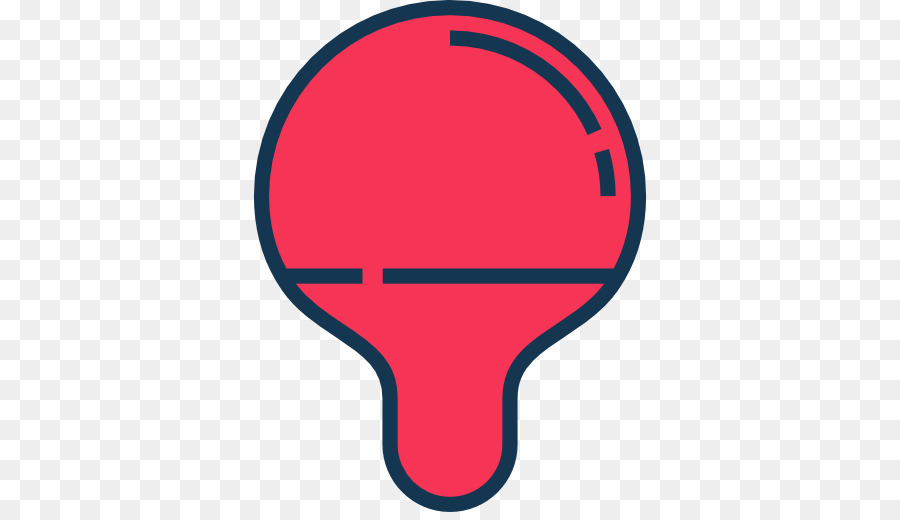 Tischtennis-Schläger-Scalable Vector Graphics-Symbol - Ein Roter Tischtennis-Schläger