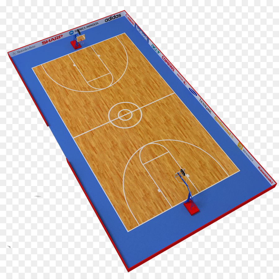 Basketball-court 3D-Basketball-ratiopharm Ulm 3D-computer-Grafik - Der Blaue Rand der basketball-court