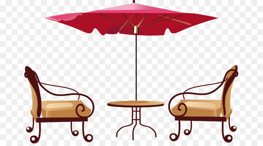 Tabelle Cafe-clipart - Hand-bemalt outdoor-Sonnenschirm Liang Yi