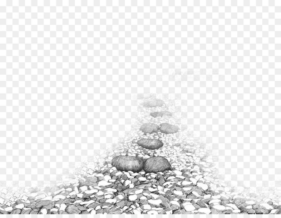 Disegno in bianco e nero file di Computer - Bianco e nero, stone road