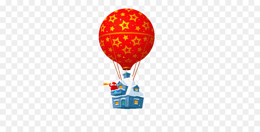 Santa Claus Weihnachten Heißluftballon, Illustration - Weihnachten hot air Ballon schwebt material