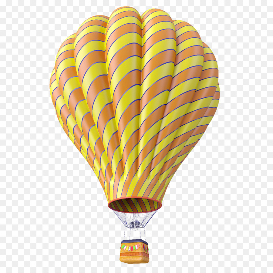 Hot air balloon Stock-Fotografie - Gelb gestreiften Heißluftballon