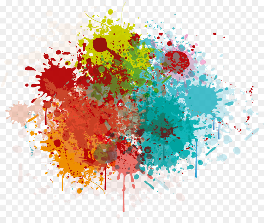 Aquarell Malerei Watercolor painting - Multicolor-Graffiti Wände