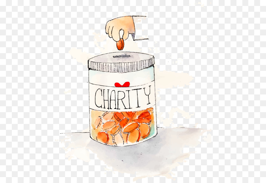 Gemeinnützige Organisation Charity-Cartoon-Abbildung - Vektor von Hand bemalt sparschwein