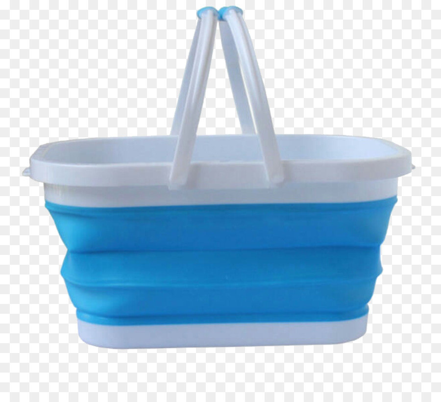Di plastica Riutilizzabili shopping bag carrello - Secchio pieghevole blu