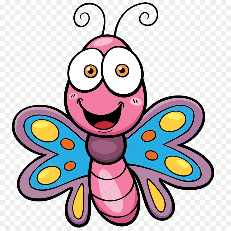 Pink Flower Cartoon png download - 1000*1000 - Free Transparent Butterfly  png Download. - CleanPNG / KissPNG