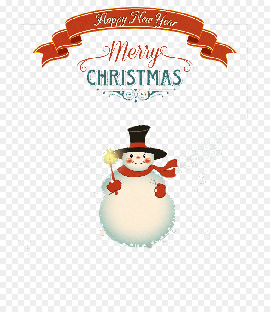 Natale Poster Per Il Nuovo Anno - Vintage Pupazzo di neve illustratore vettoriale materiale