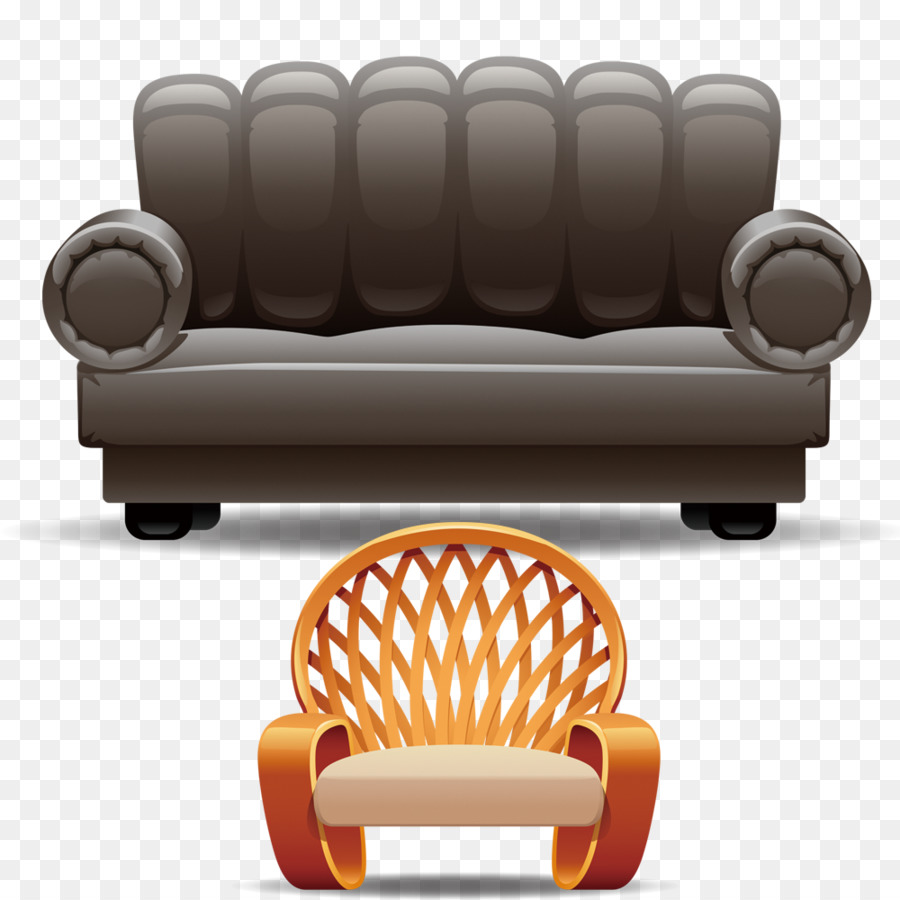 Tisch Couch Loveseat Sessel-Illustration - Sofas und Stühle