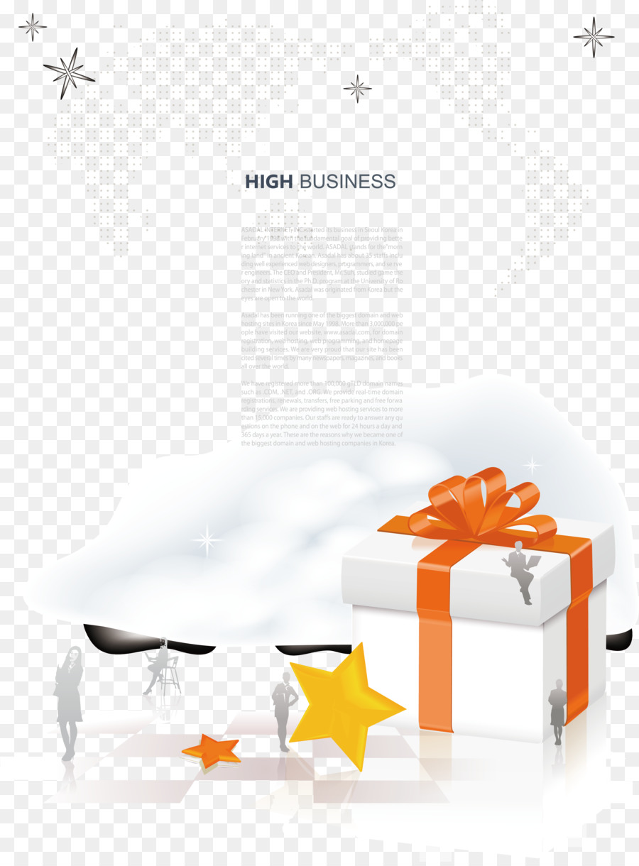 download Symbol - Business Menschen auf der Geschenk-box