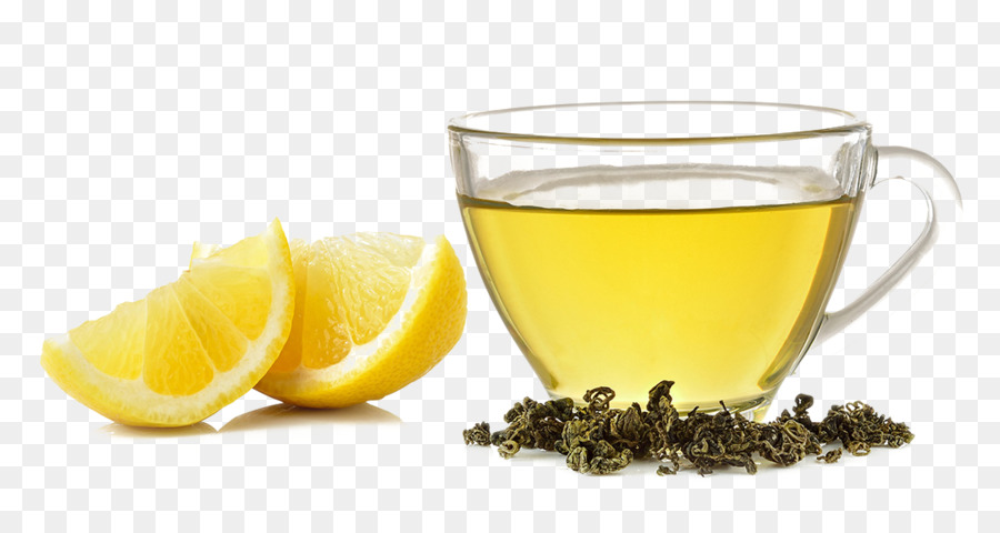 Tè Cannabidiolo Cannabis Bere l'olio di Canapa - In limonata fette di limone e foglie di tè essiccate prossima