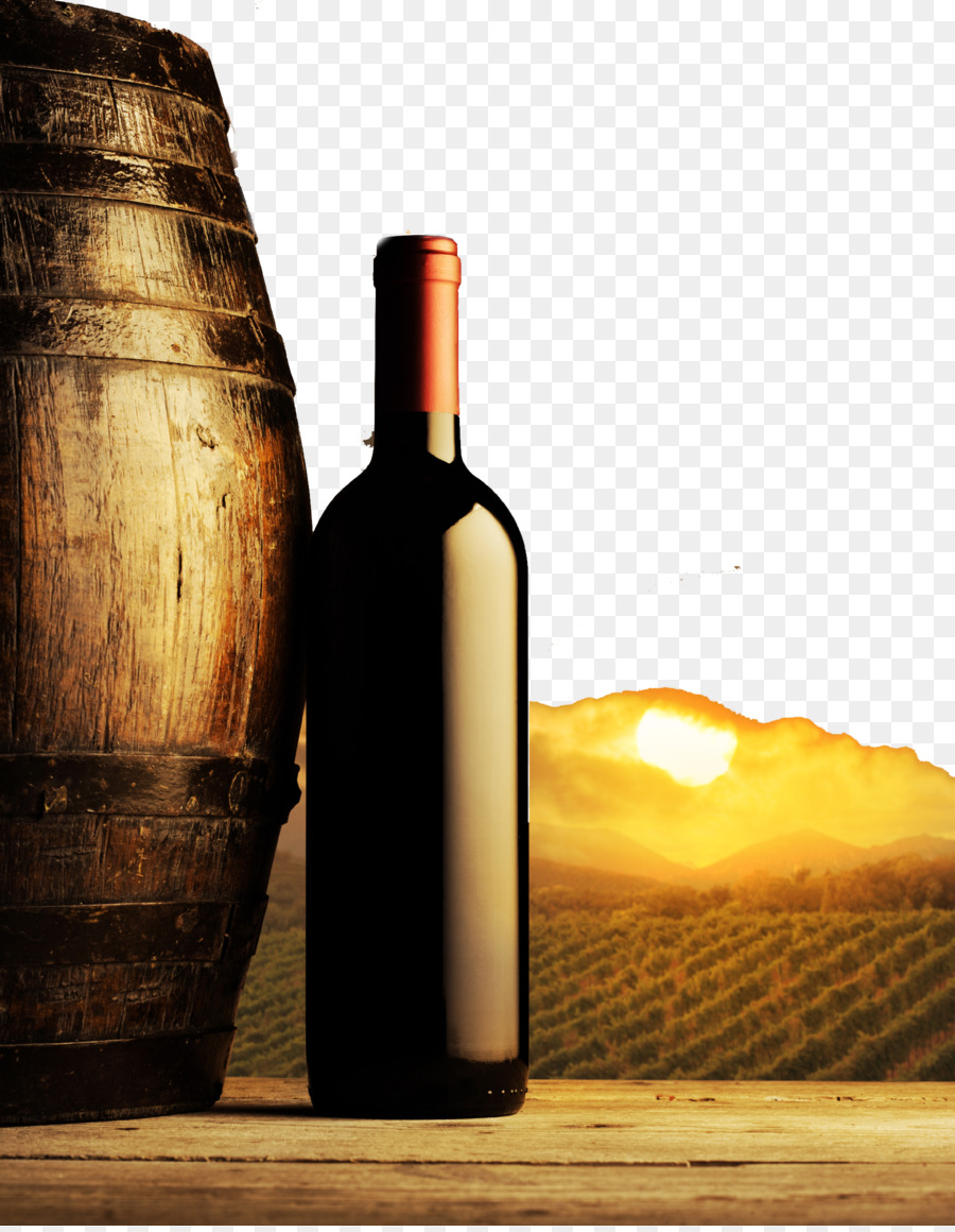 Rotwein Zweigelt Sekt Ewigen Weine / Trinken, Washington State - Wein-Glas Sonnenuntergang