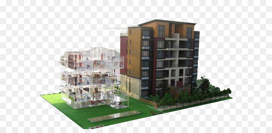 Urbano ad uso misto di progettazione Immobiliare Condominio Elevazione - Sabbia modello di tavolo