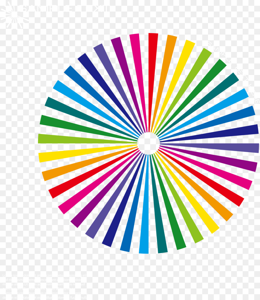 Illusione ottica Disegno Op art - vettore arcobaleno