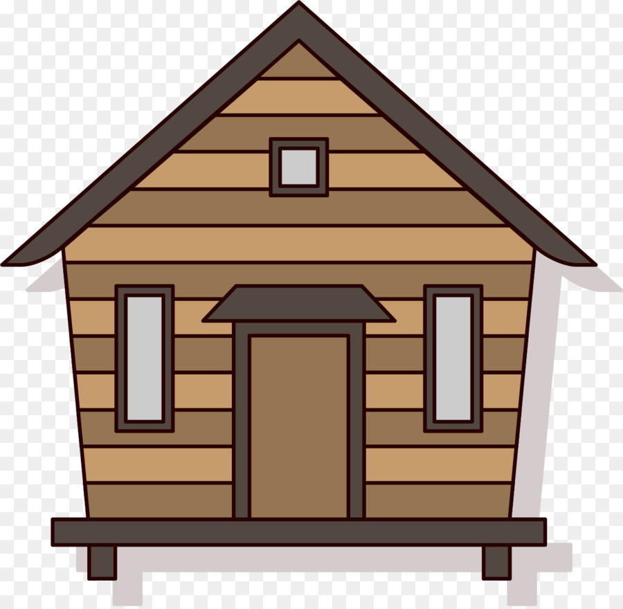 Chalet Blockhaus Haus - Ein cartoon-Hütte im Wald