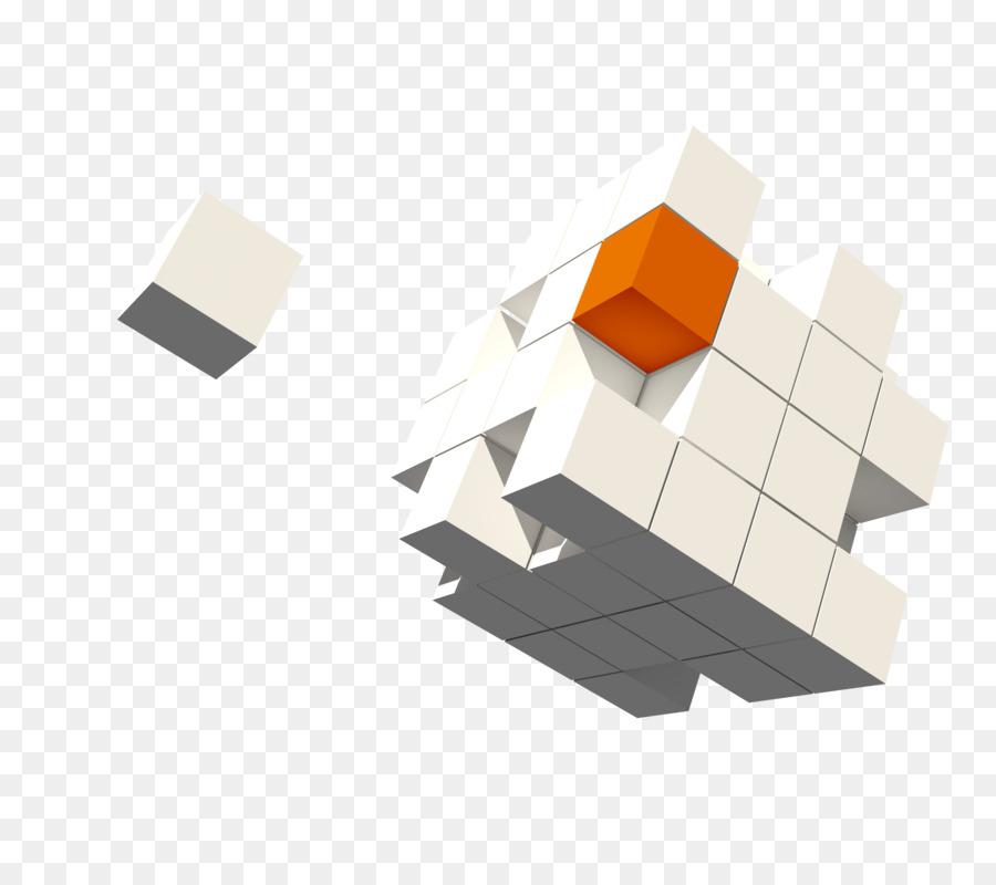Cubo Icona Di Download - Bianco galleggiante cubo