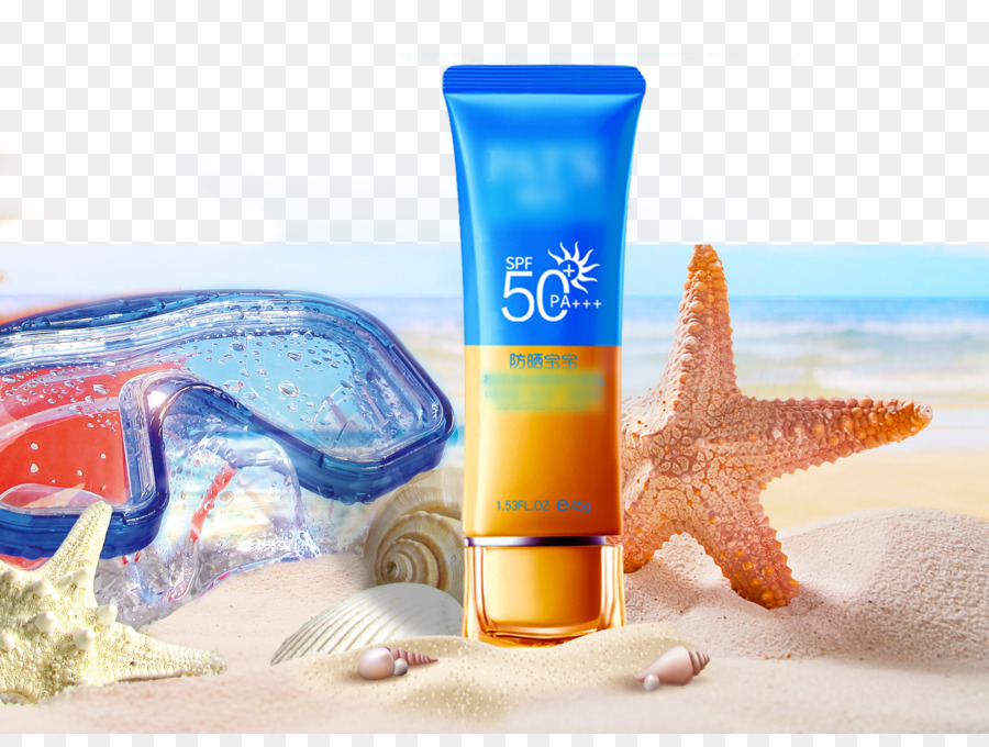 Sonnenschutz Kosmetik Creme Tapete - Am Meer Strand