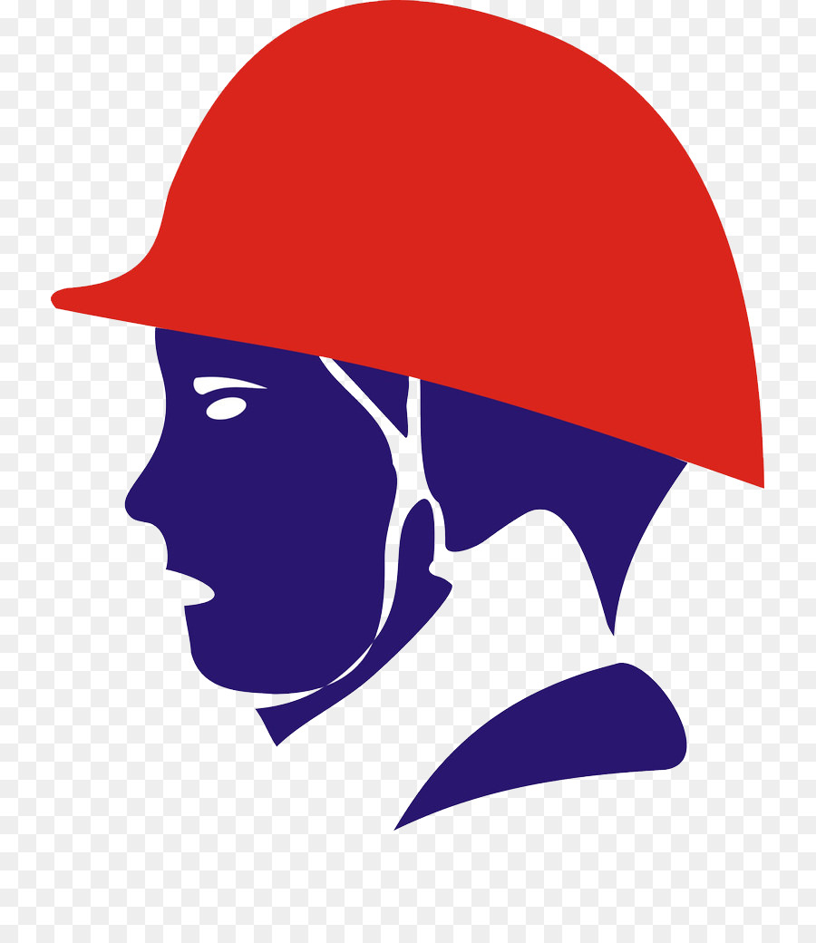 Papier Harten Hut Arbeiter-Symbol - Mit einem roten Hut des Arbeiters Kopf