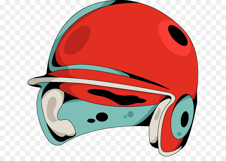 Calcio, casco da Battitore, casco Moto casco casco casco da Sci - Dipinto a mano modello di casco rosso