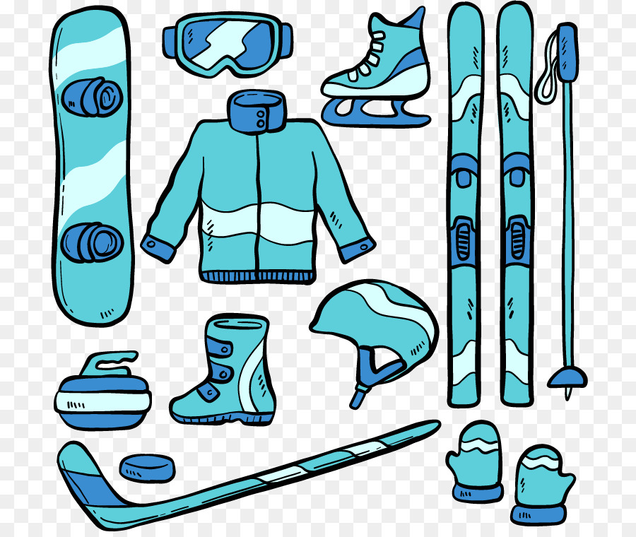 Ski-Winter-sport-Ski-Anzug - Blauer ski Anzug