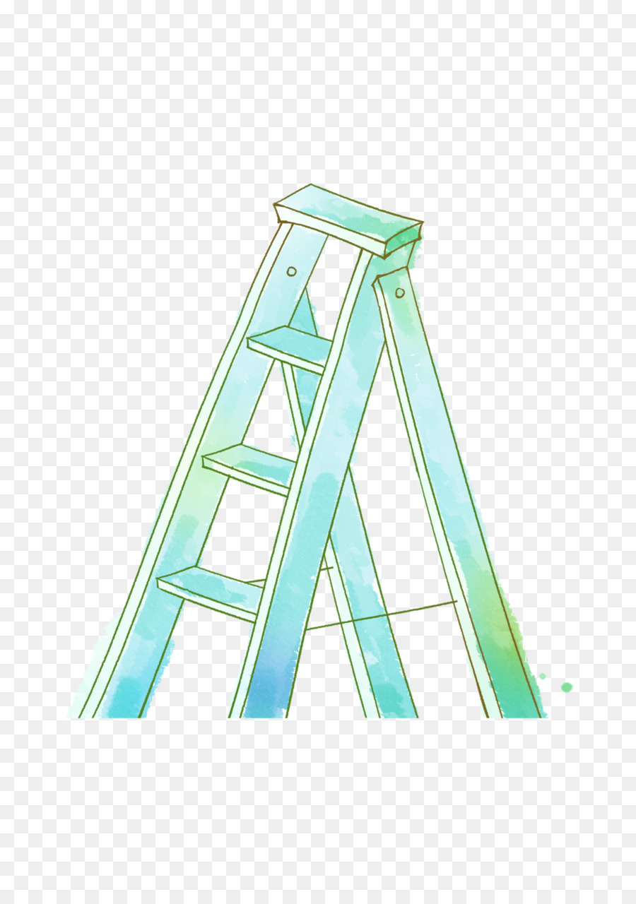 Leiter Illustration - Hand-painted ladder