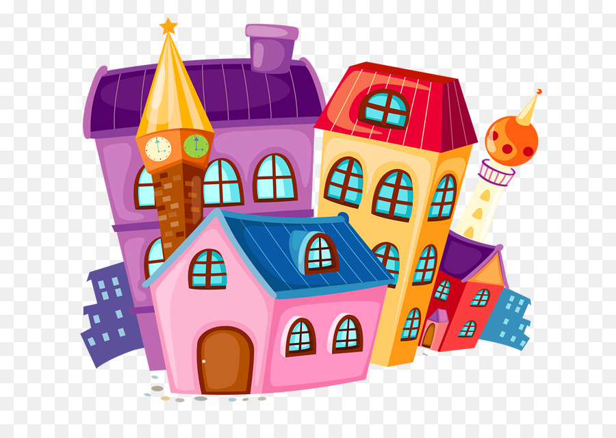 Casa del Fumetto Edificio Royalty-free - Colore cartoon casa