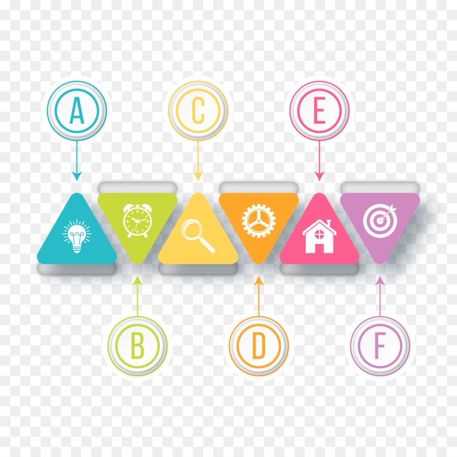 Infografik Chart-Symbol - Farbe Klassifizierung Dreieck