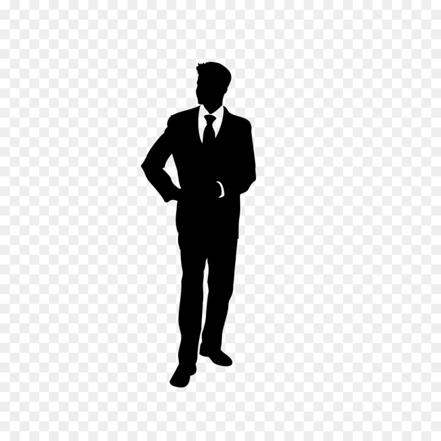 Geschäft Leute silhouette in schwarz und weiß