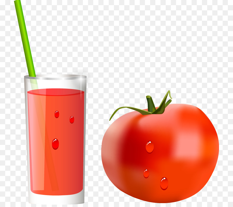 Tomatensaft Cocktail-Orangen-drink - Vektor-Tomaten