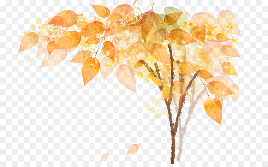 Cartoon-Zeichnung Herbst - Cartoon Bemalte Blätter im Herbst