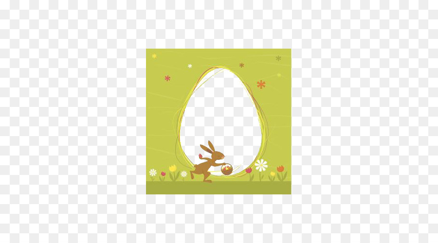 Coniglietto di pasqua caccia all'uovo di Leporids Illustrazione - Carino coniglio di Pasqua decorate confine