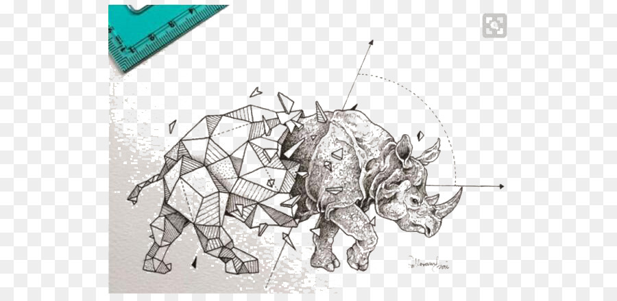 Philippinen Sketchy Stories: The Sketchbook Art of Kerby Rosanes Geometrie Zeichnung Form - hand gezeichnet rhino
