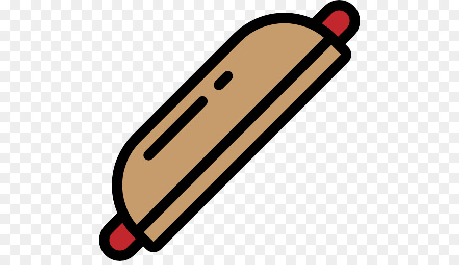 Hot dog đồ ăn Vặt Biểu tượng thức ăn Nhanh - Một cái bánh mì kẹp xúc xích