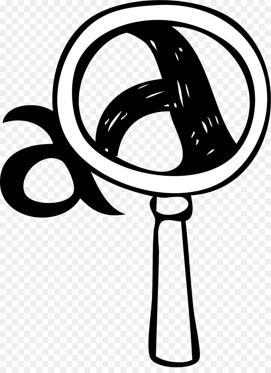 Schwarz und weiß-Logo Clip art - Hand schwarz lackiert Lupe