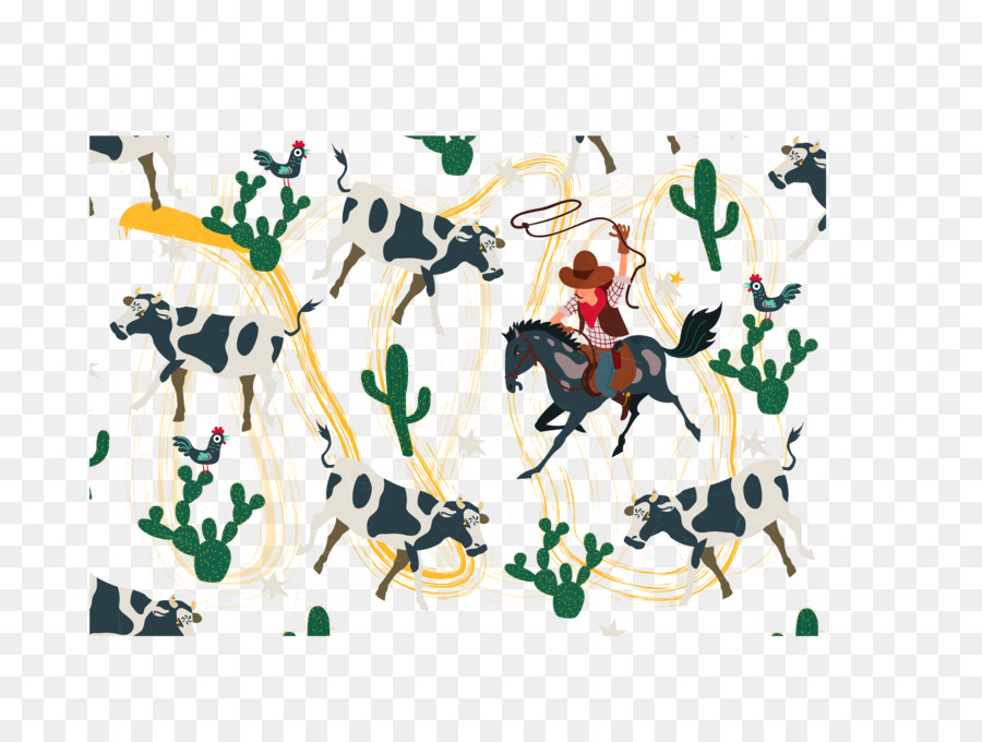 Rinder-Herder-Illustration - Kaktus illustration