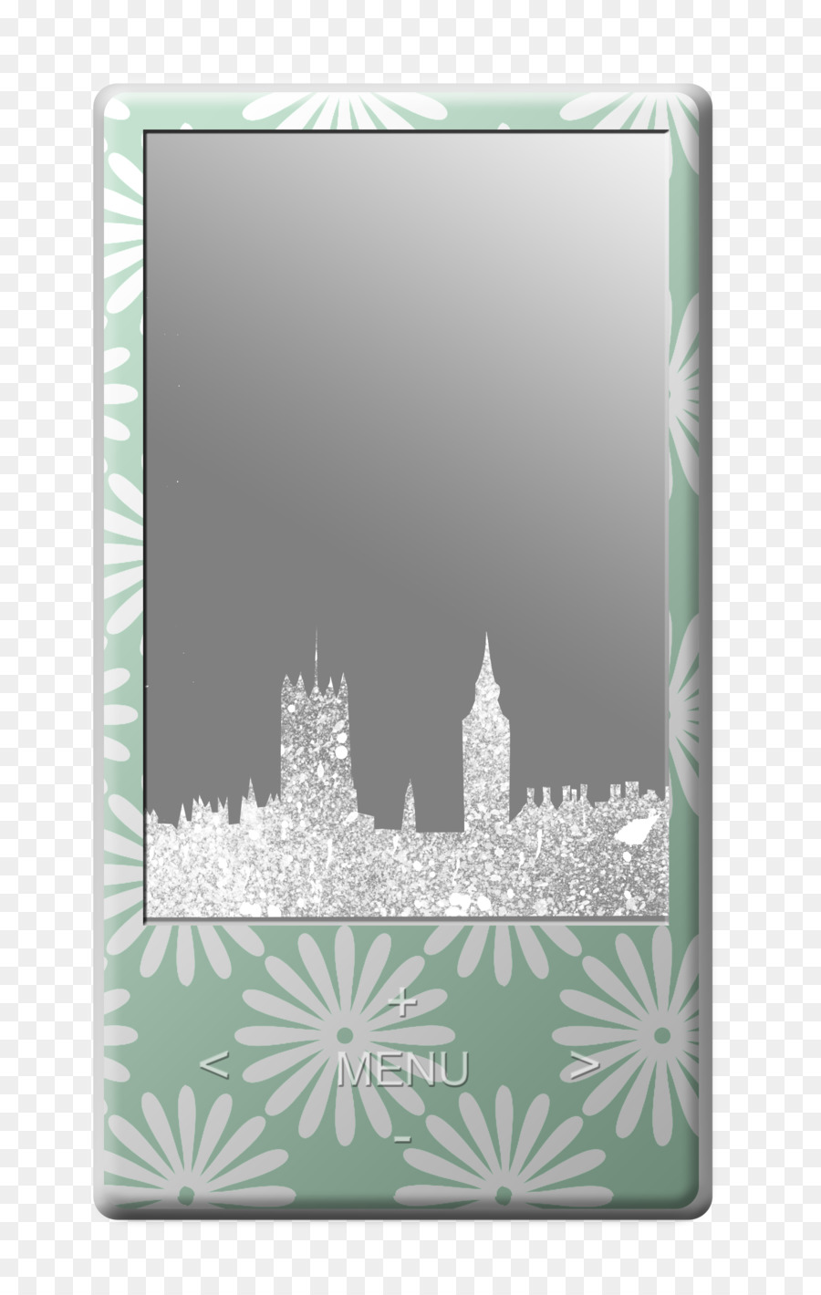 Silhouette Green Mirror - Green City Silhouette Spiegel