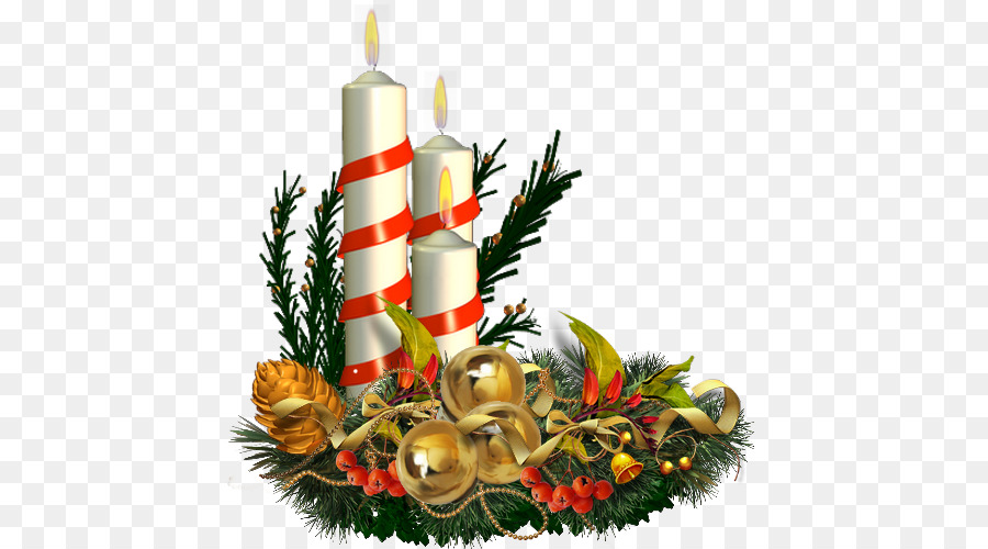 Snegurochka Ded Moroz ornamento di Natale Clip art - Candele accese