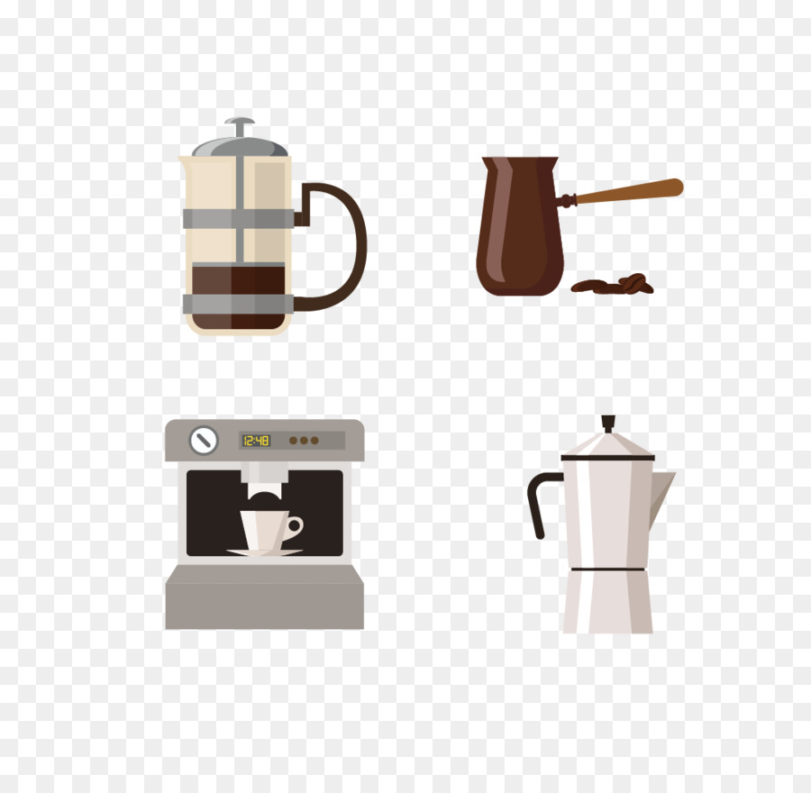 Cốc cà phê pha cà phê - Véc tơ máy pha cà phê