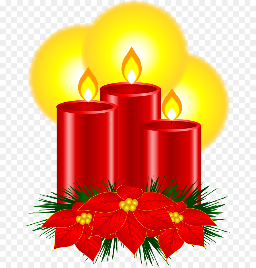 Candela Di Natale Carta Da Parati - Vettore candela rossa