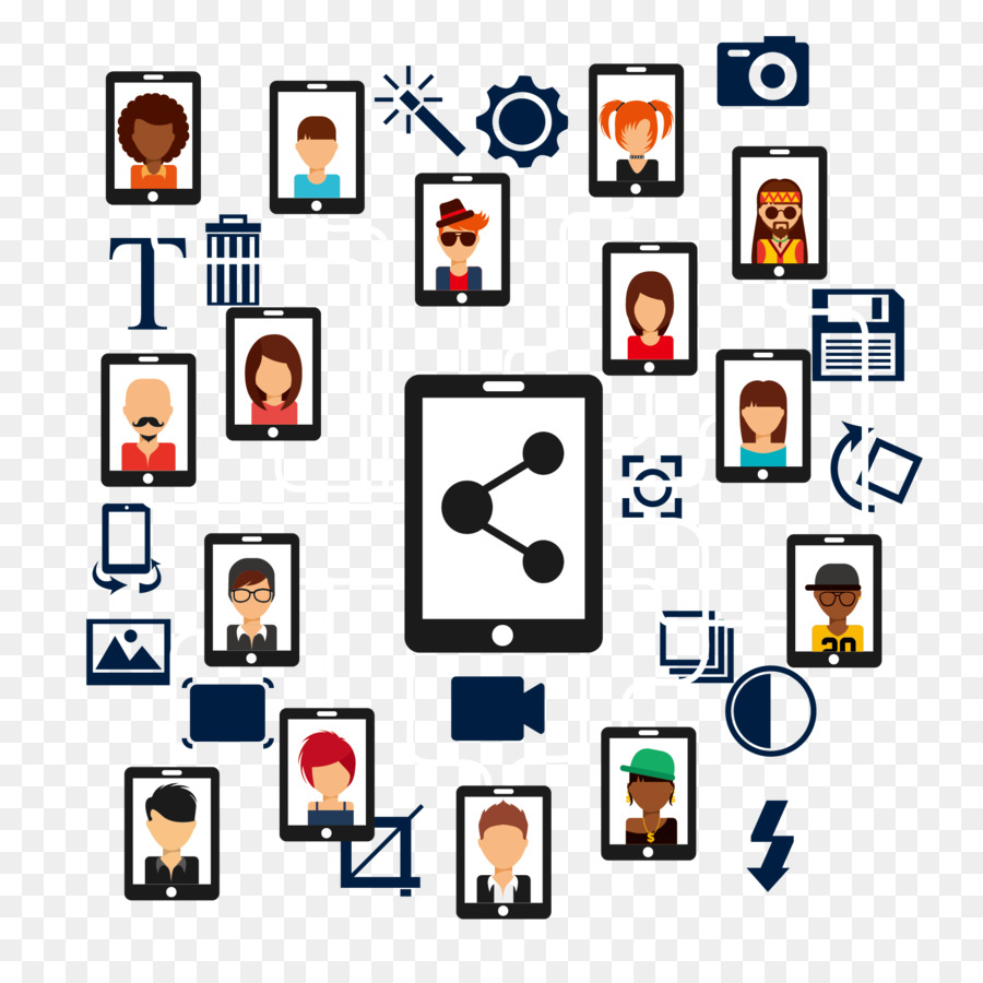 Social-media-Computer-Netzwerk-Symbol - Vektor-material, Social Media