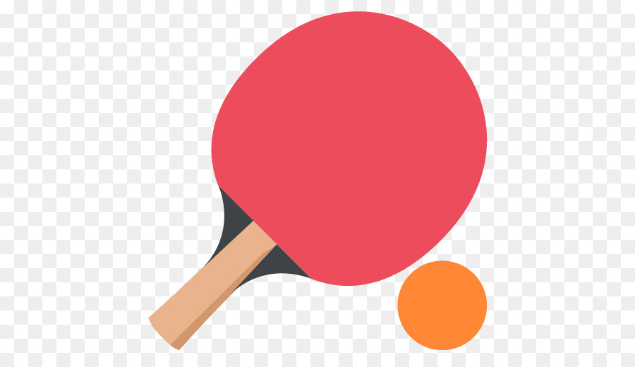 Tischtennis-Schläger-Emoji-Ball - Rote Tisch-tennis-Schläger-Karikatur