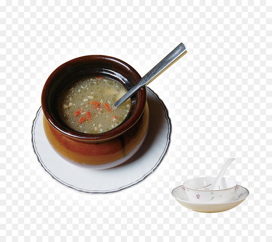 Congee Suppe Köchelt Eintopf mit Schweinerippchen - Winter tonic Suppe
