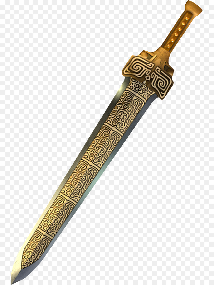Dinastia Han Spada di stato Arma Zhanmadao - Giallo spada affilata