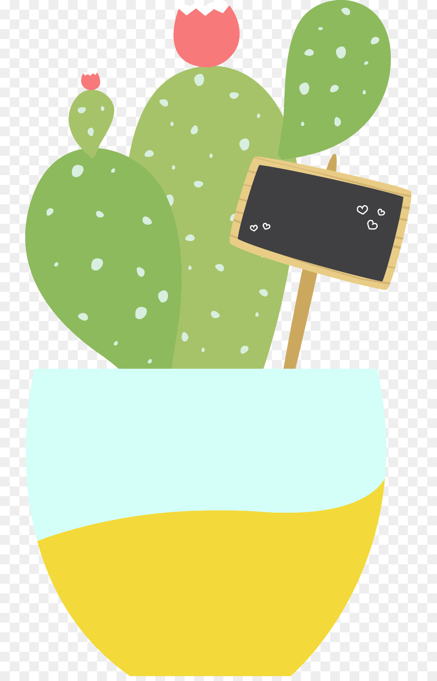 Download Clip art - Potted Cactus Flat