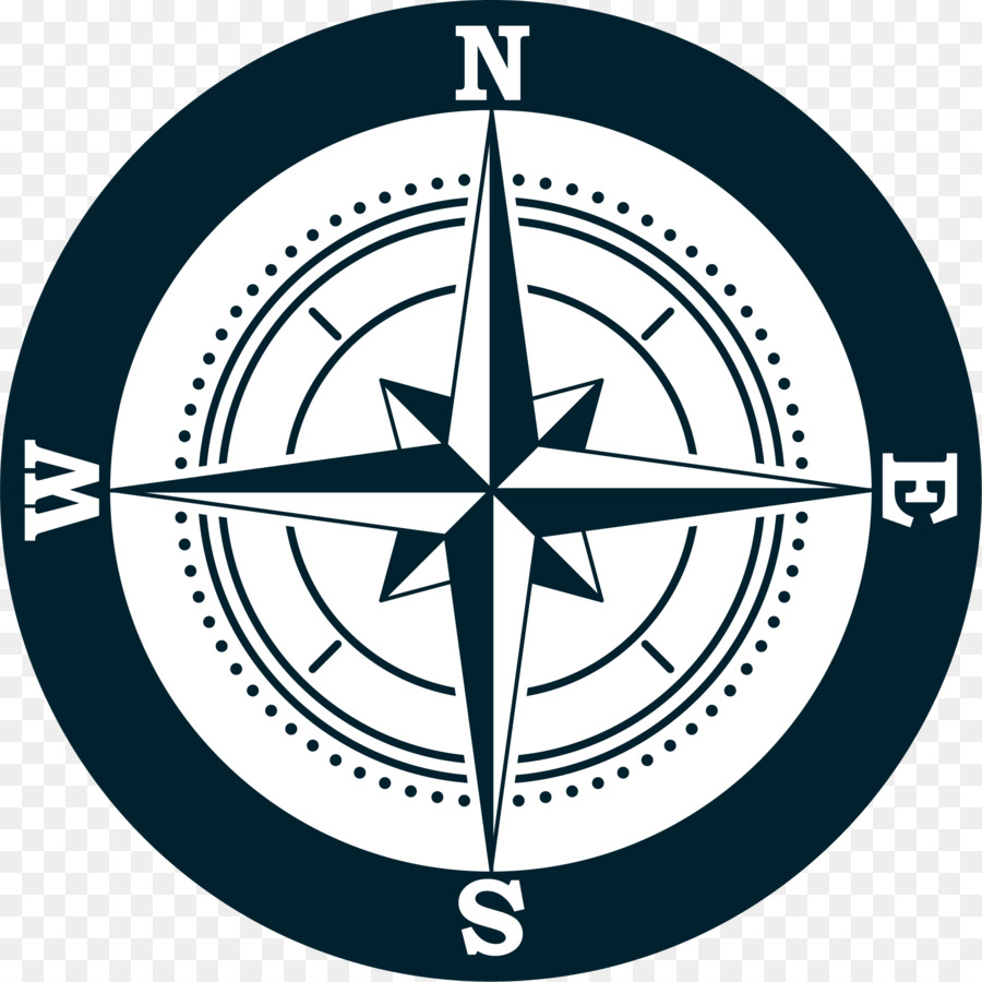 Nord-Ovest Bussola, Inc. Nord-Ovest Bussola, Inc. Royalty-free - Mano disegnato un cerchio nero bussola