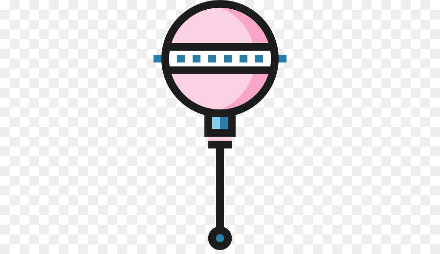 Rattle Scalable Vector Graphics-Symbol - Ein pink lollipop