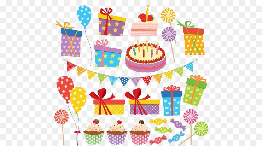 Geburtstags-Kuchen-Geschenk-Partei-clipart - Geburtstagsparty