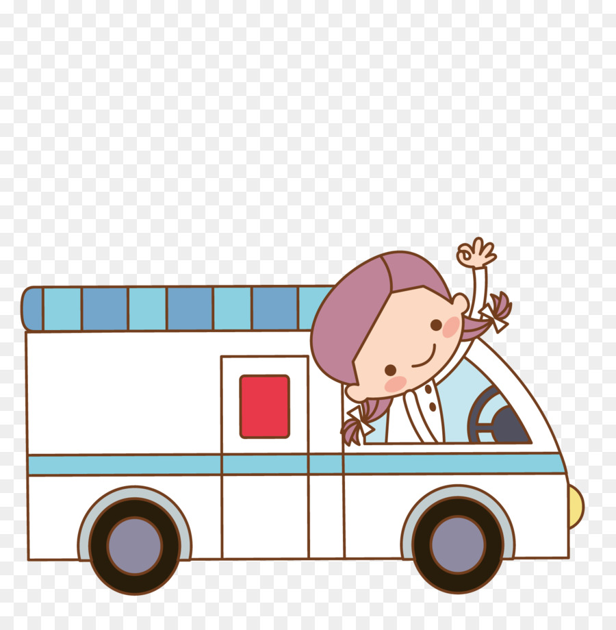 Adobe Illustrator-Ambulanz Abbildung - Öffnen Sie einen Krankenwagen Arzt