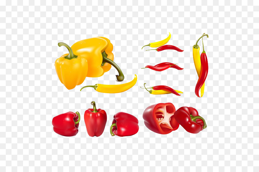 Peperone Vegetale Peperoncino Clip art - Pepe profilo di pepe rosso
