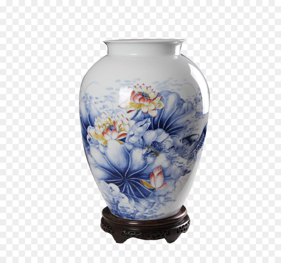 Jingdezhen Porzellan Vase Blaue und weiße Keramik-Keramik - vase
