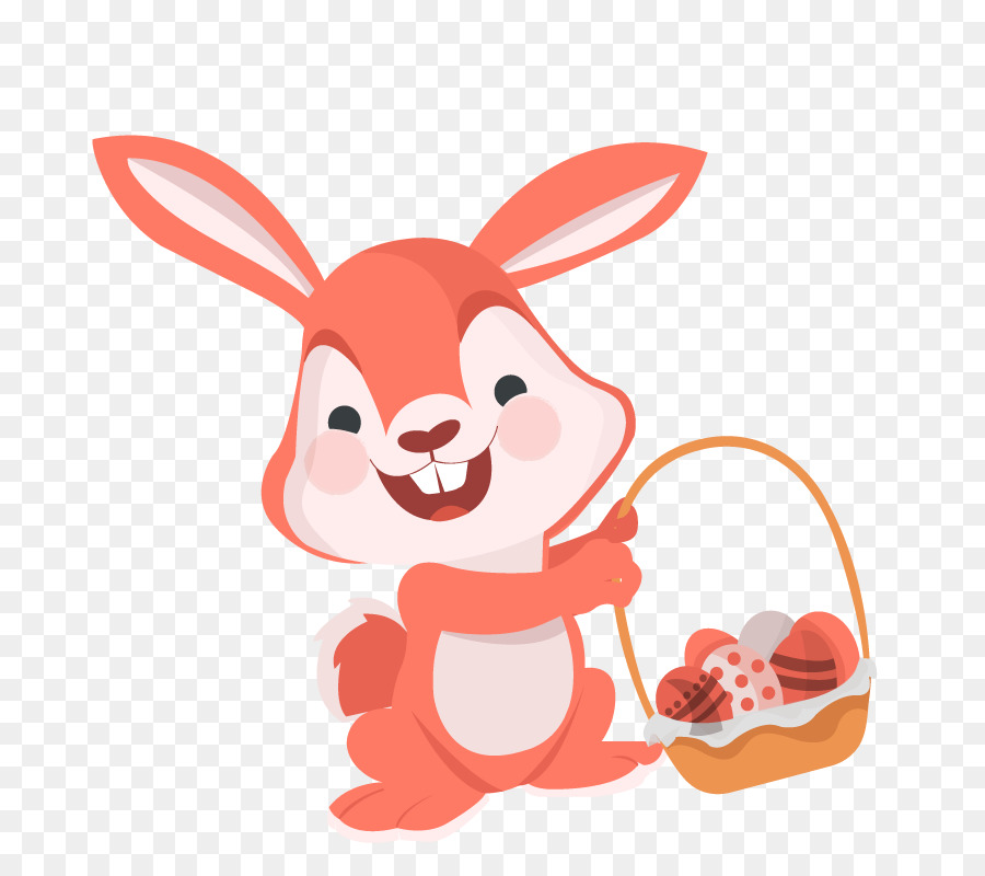Coniglietto di pasqua, uovo di Pasqua, Coniglio - Vettore di coniglio felice